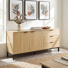 Ocala Sideboard Buffet Table with Drawer - Oak