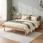 Ohio Queen Wooden Bed Base - Natural