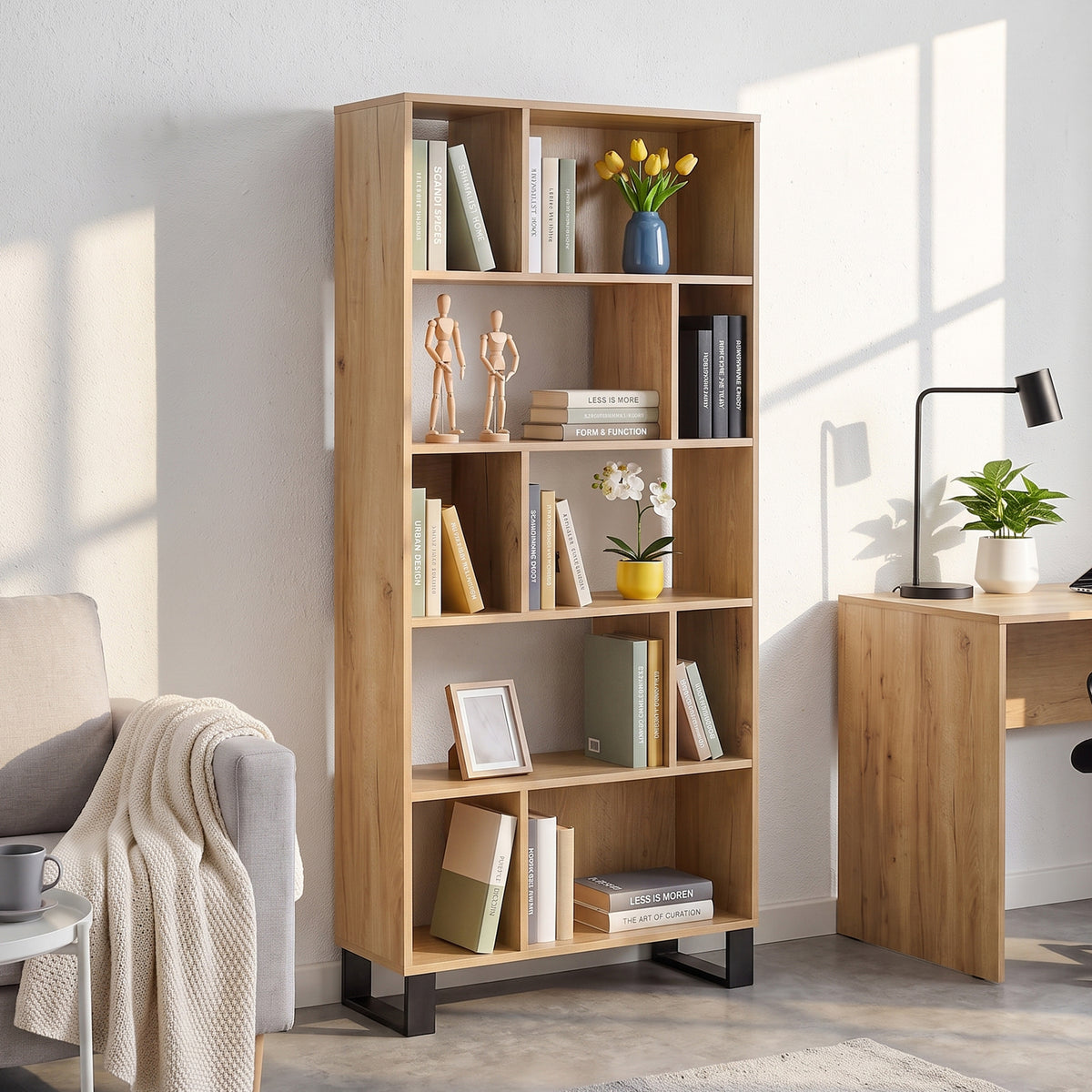 22106-frohna-bookshelf-display-shelf-bookcase-stand-rack-oak-2608131