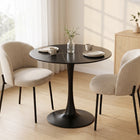 Tulesso Round Dining Table 80x75cm - Golden Black