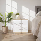 Bram Bedside Table - Oak + White