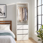 Payette 3 Drawer Wardrobe - White