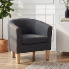Ryan Tub Armchair - Dark Grey