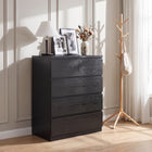 Tongass Wooden 5 Drawers Tallboy - Black