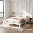 Conival Double Wooden Bed Frame - White