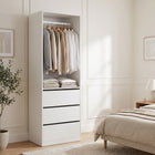 Payette 3 Drawer Wardrobe - White