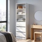 Payette 3 Drawer & Shelf Wardrobe - White