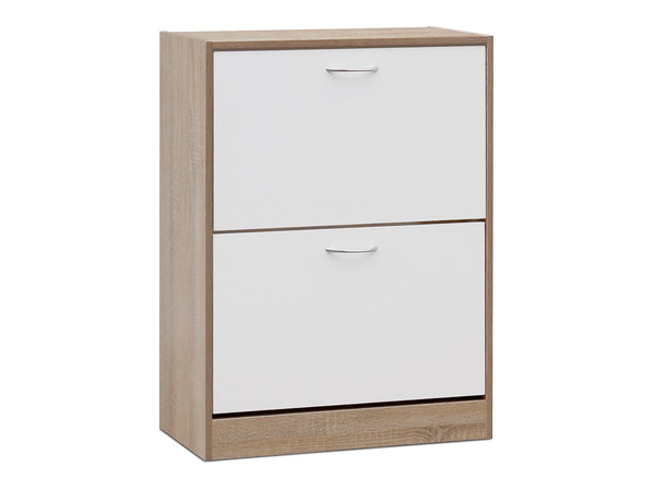 Matilda 2 Drawer Shoe Cabinet Storage Rack - Oak