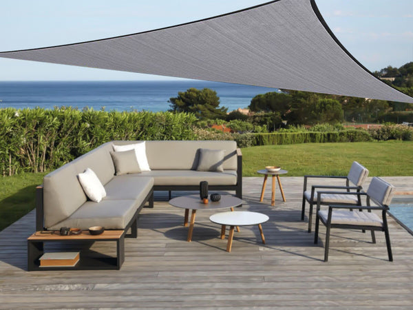 TOUGHOUT Shade Sail Triangle 5m x 5m x 5m - CHARCOAL