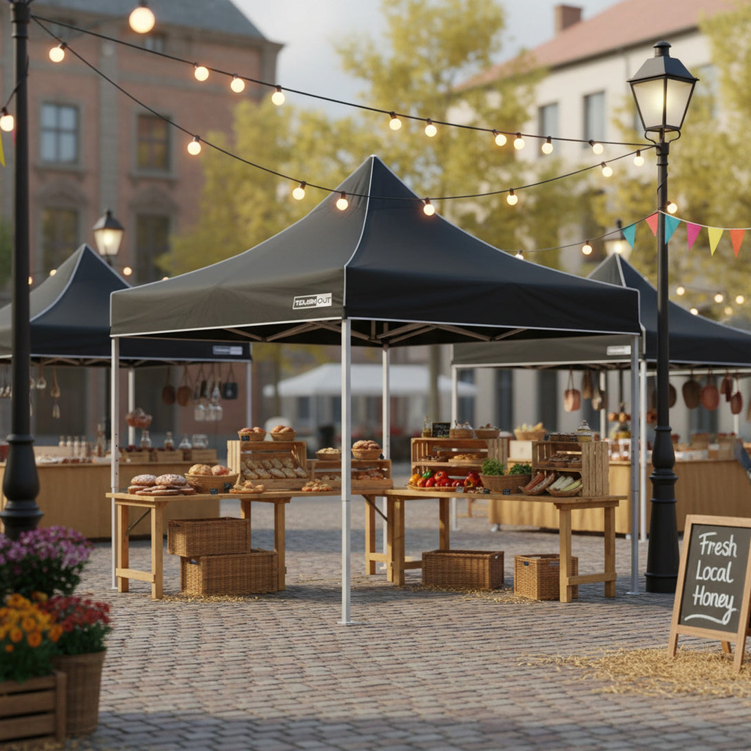 Toughout Thunderstorm Gazebo 3 x 3m - Black