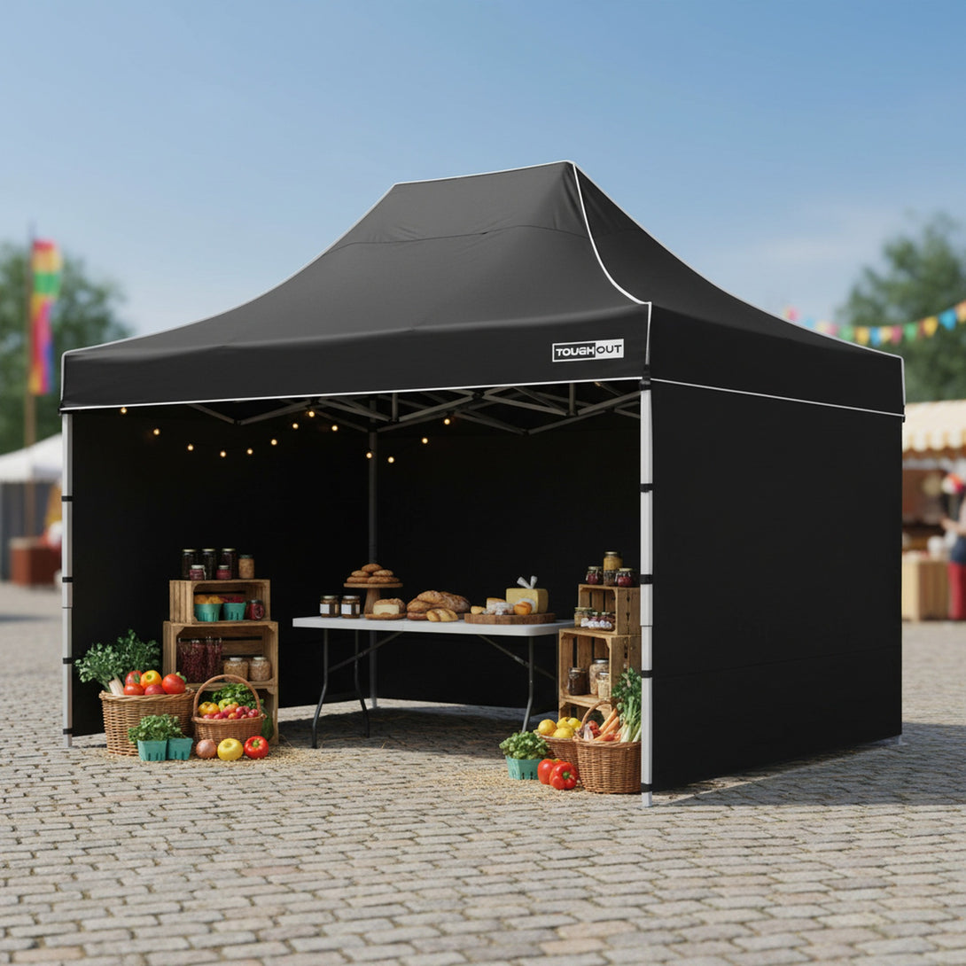 Toughout Thunderstorm Gazebo 3 x 4.5m - Black