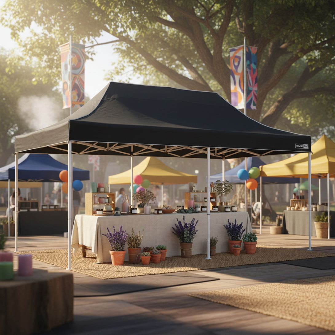 Toughout Thunderstorm Gazebo 3 x 6m - Black