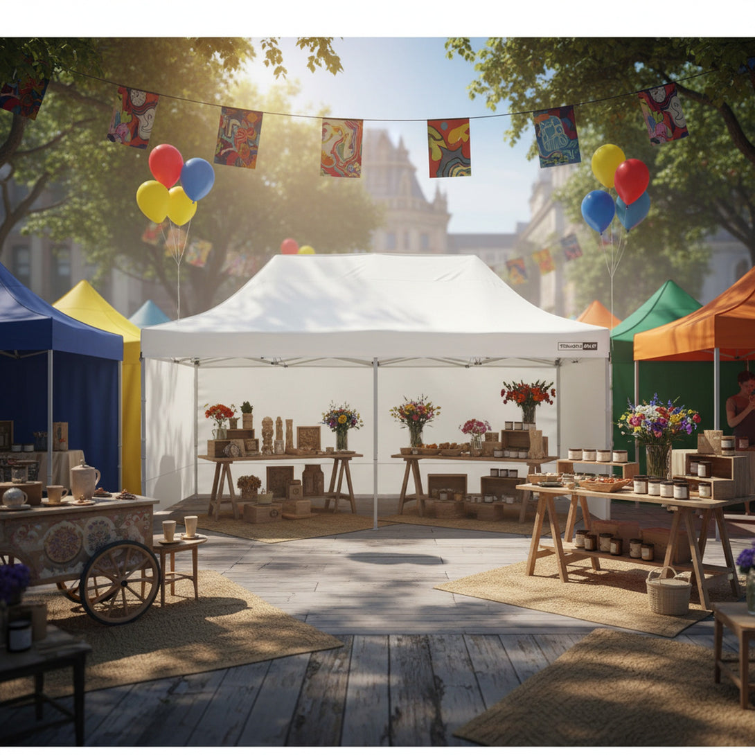 Toughout Thunderstorm Gazebo 3 x 6m - White