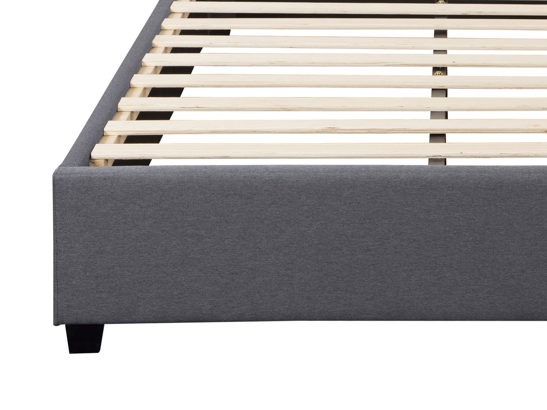 Bromo Fabric Slat Bed Frame - Double