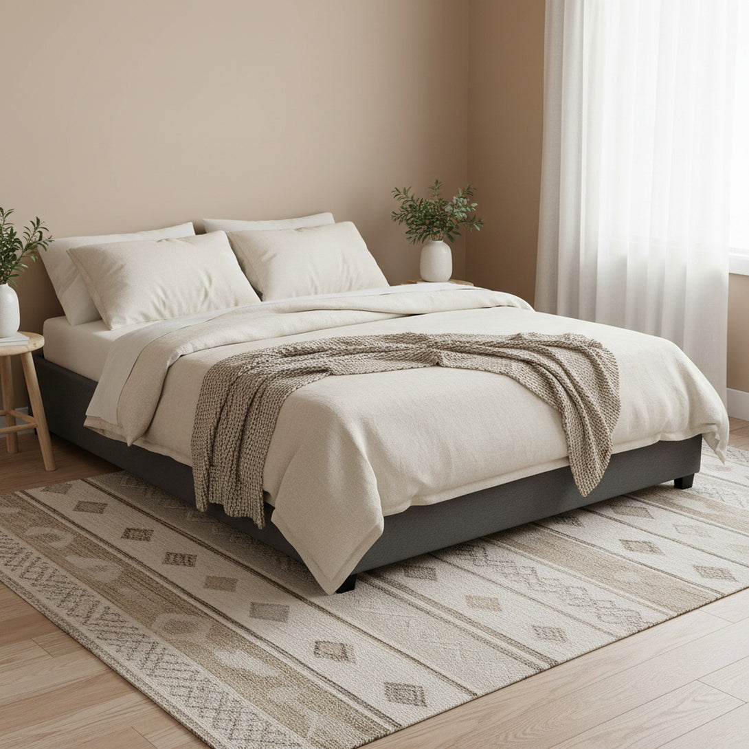 Bromo King Bed Frame - Grey