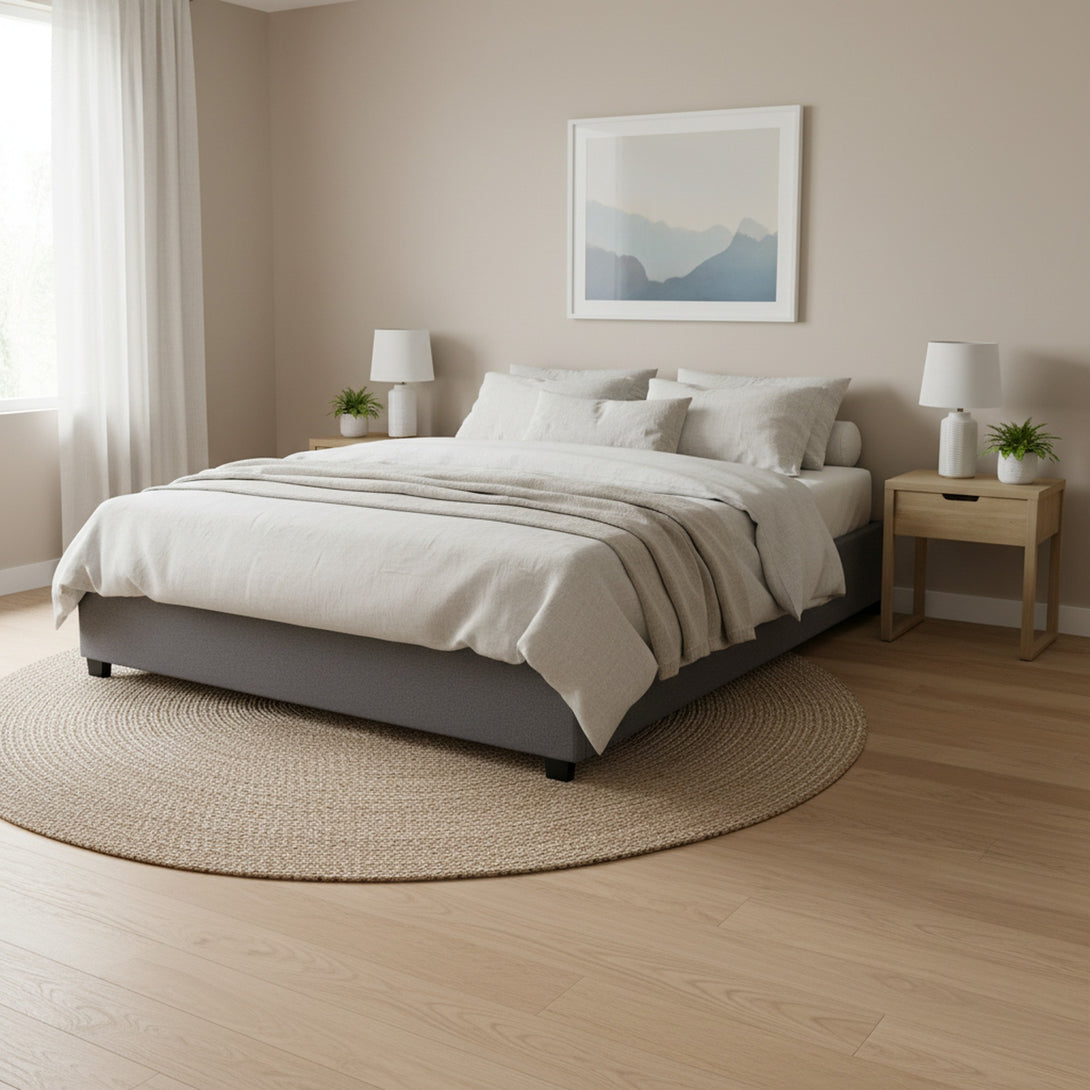 Bromo King Bed Frame - Grey