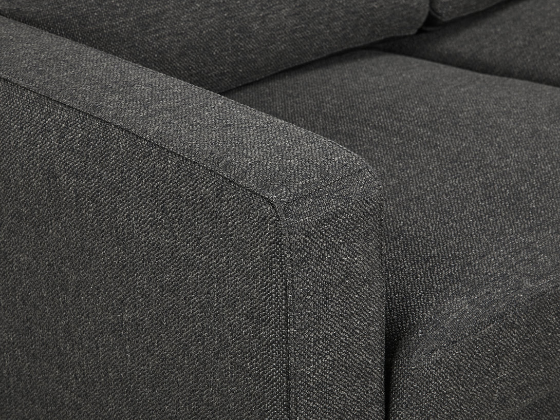 Treasurebox Toronto 2 Seater Fabric Sofa - Dark Grey
