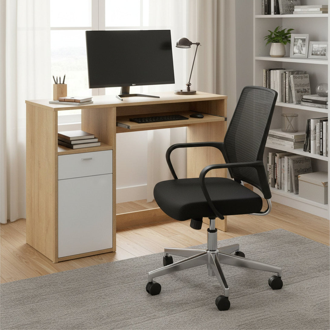 Makalu 100cm Computer Desk - Oak