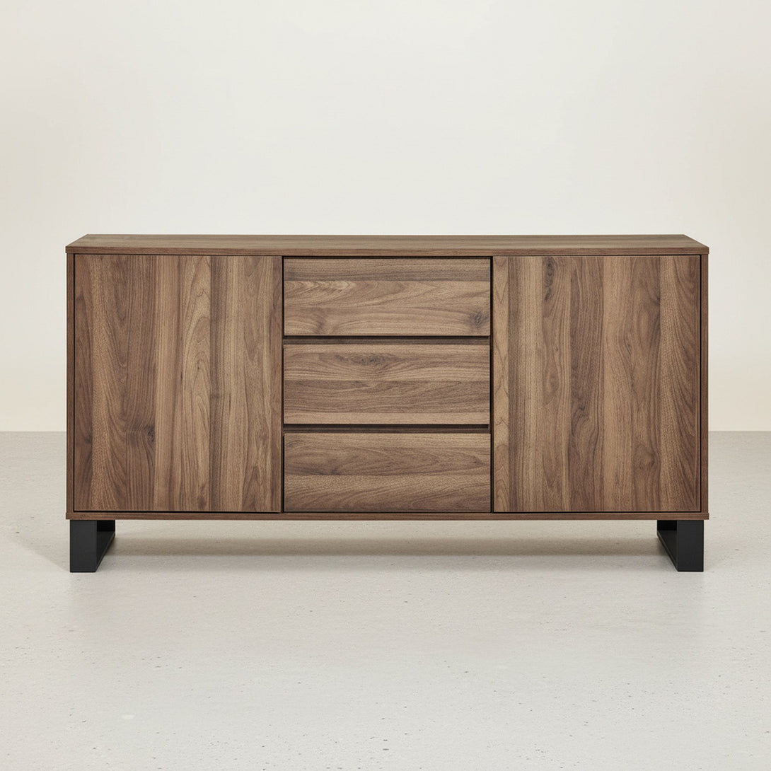 Frohna Sideboard Buffet Table with 3 Drawers - Walnut