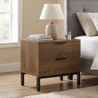 Ocala Wooden Bedside Table - Walnut