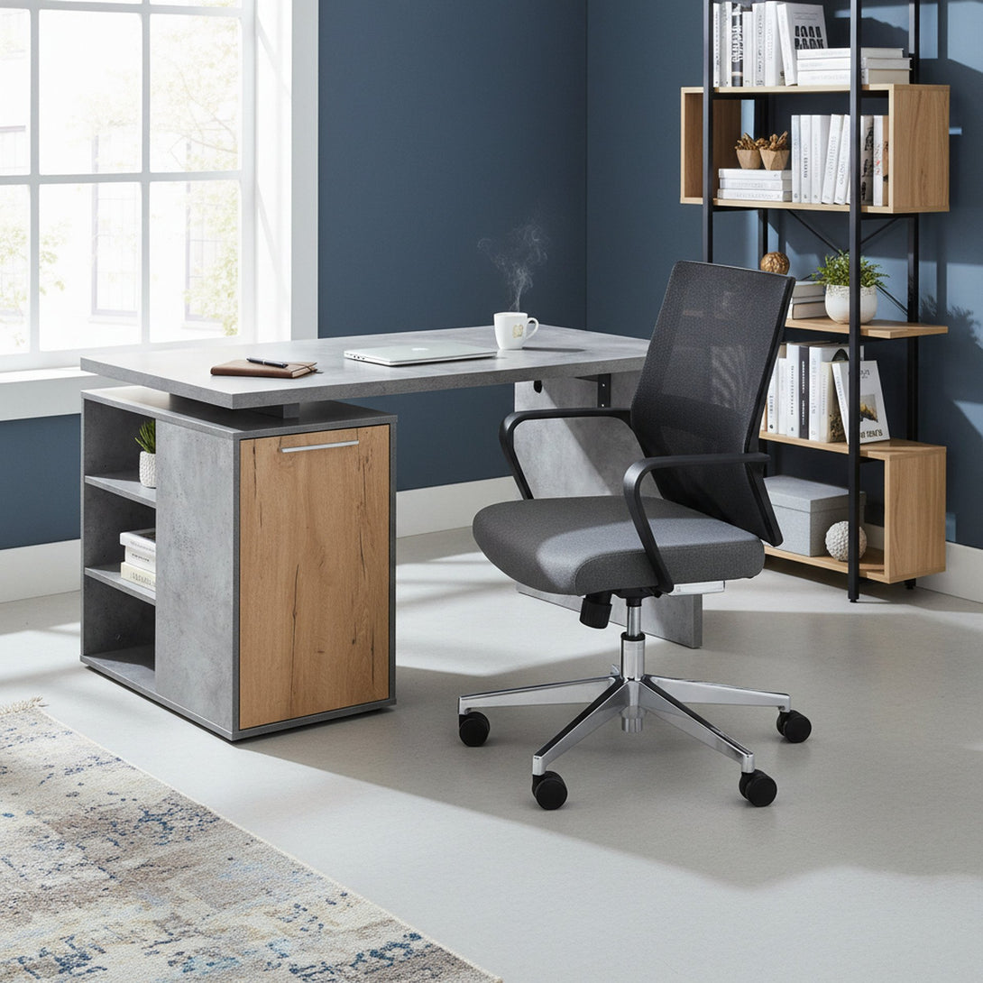 Clifford 140cm Computer Desk - Cement