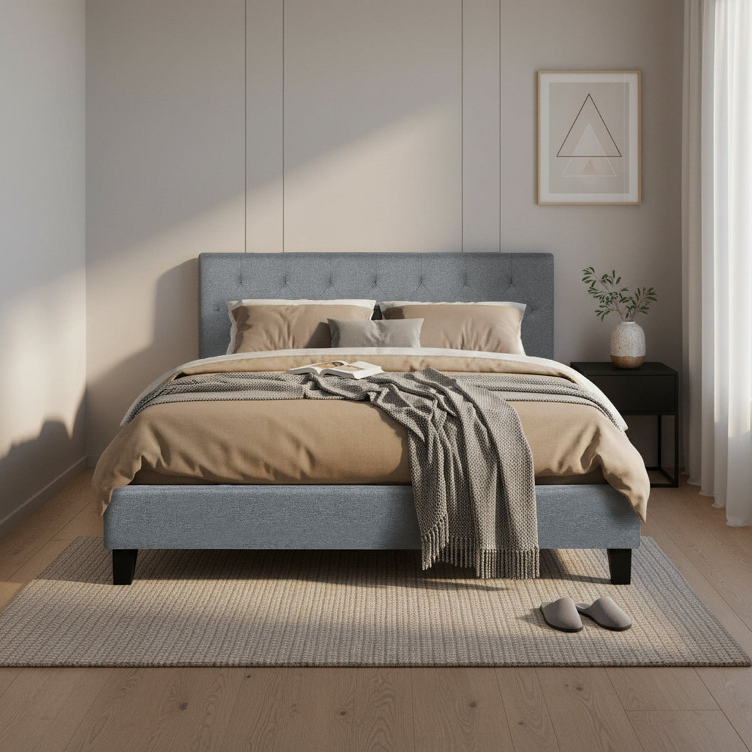 Blane Queen Bed Frame - Grey