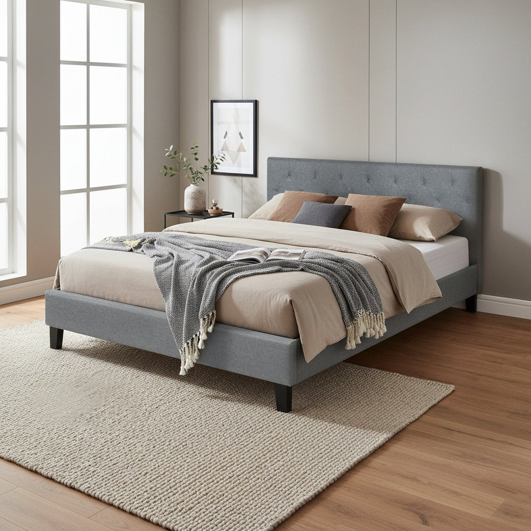 Blane Queen Bed Frame - Grey