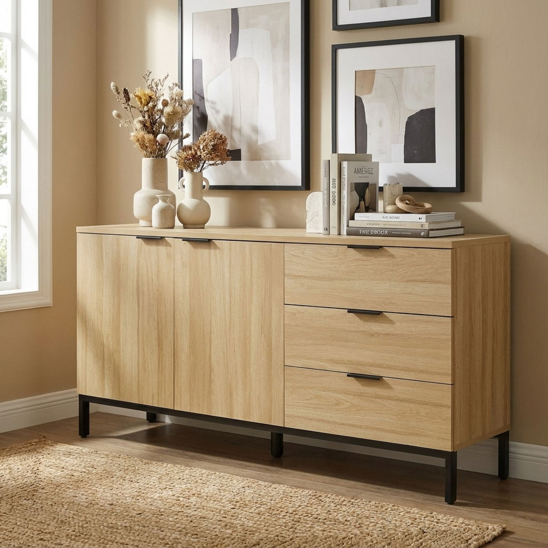 Ocala Sideboard Buffet Table - Modern Oak Design – Treasurebox