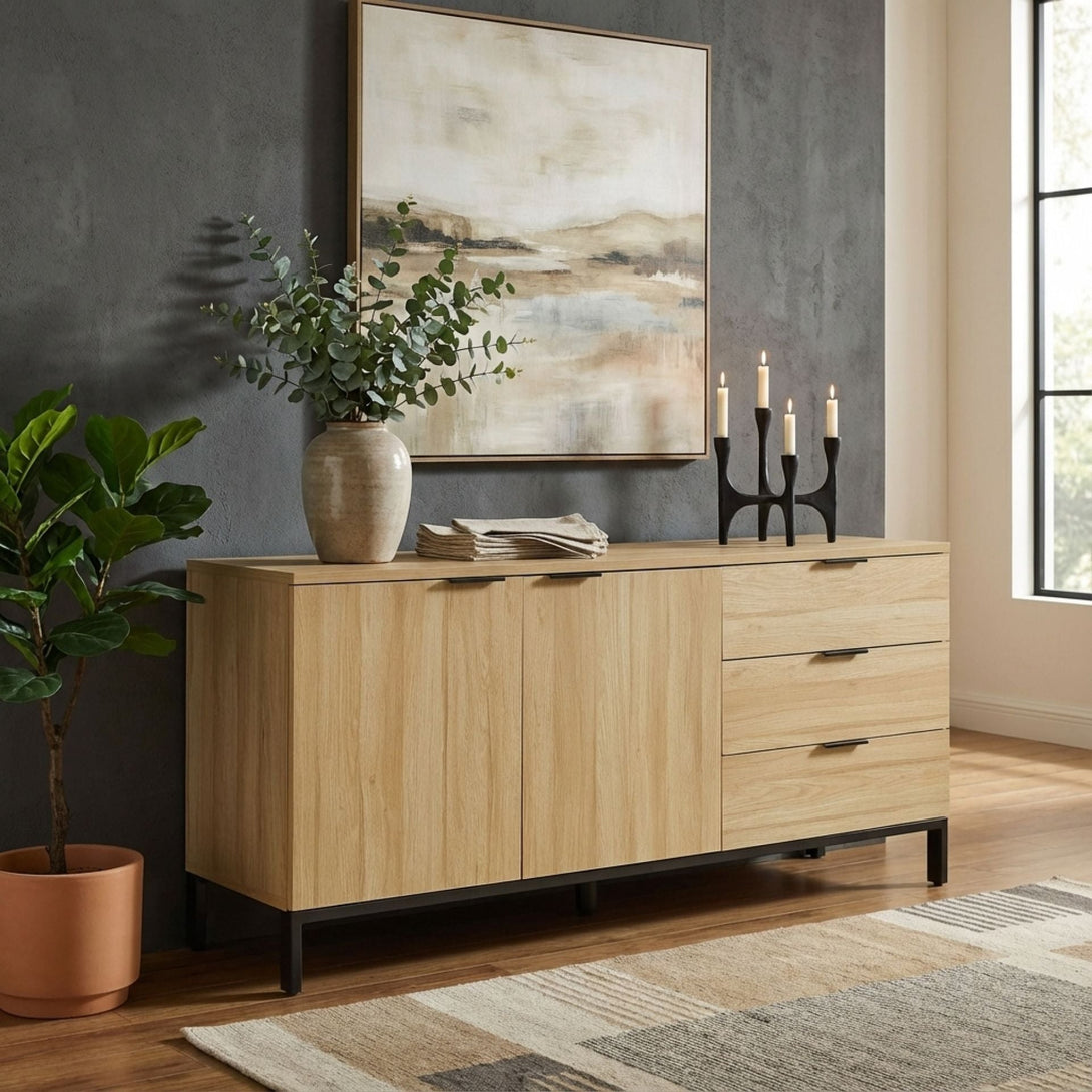 Ocala Sideboard Buffet Table - Modern Oak Design – Treasurebox