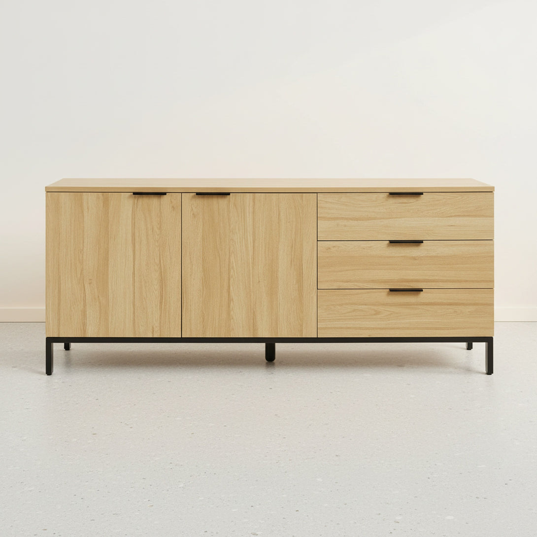 Ocala Sideboard Buffet Table with Drawer - Oak