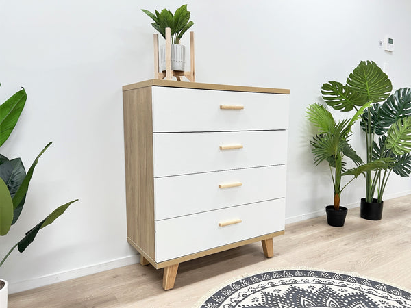 Alton Tallboy 4 Drawers - Oak