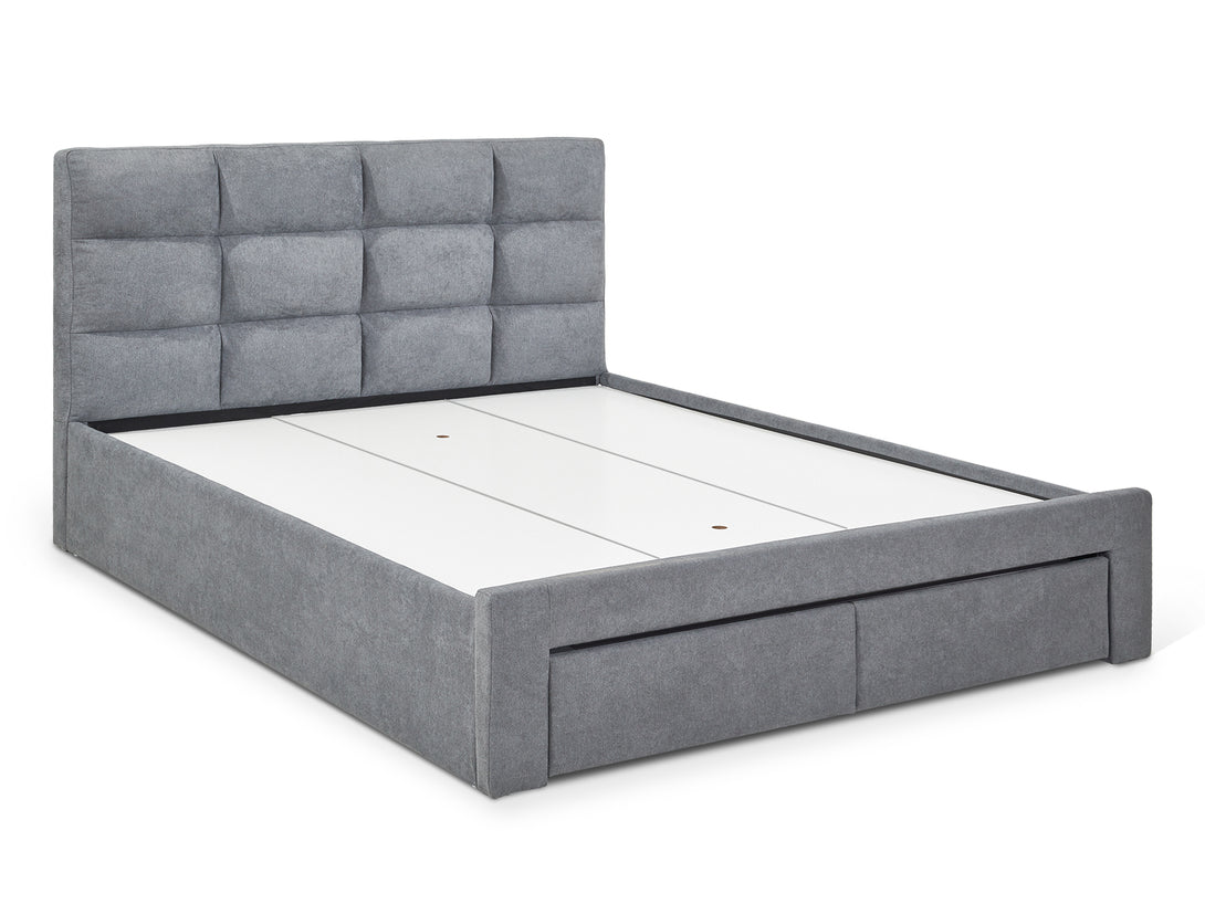 Treasurebox MUSALA King Bed Frame with Storage - DARK GREY
