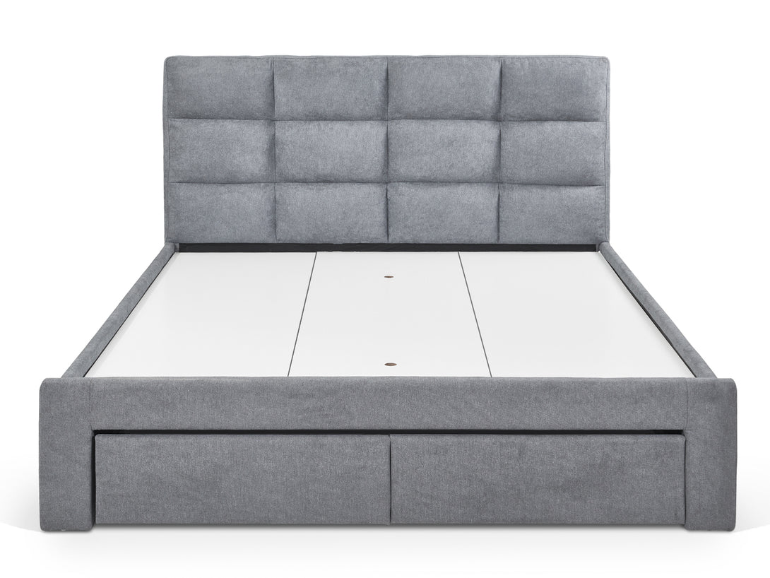 Treasurebox MUSALA King Bed Frame with Storage - DARK GREY