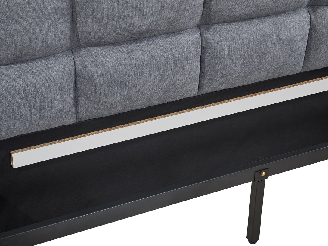 Treasurebox MUSALA King Bed Frame with Storage - DARK GREY