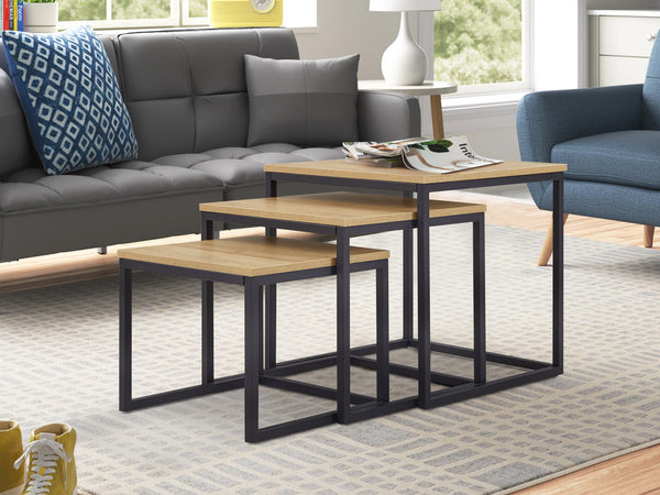 Xoan Nesting Coffee Table 3pcs - Oak