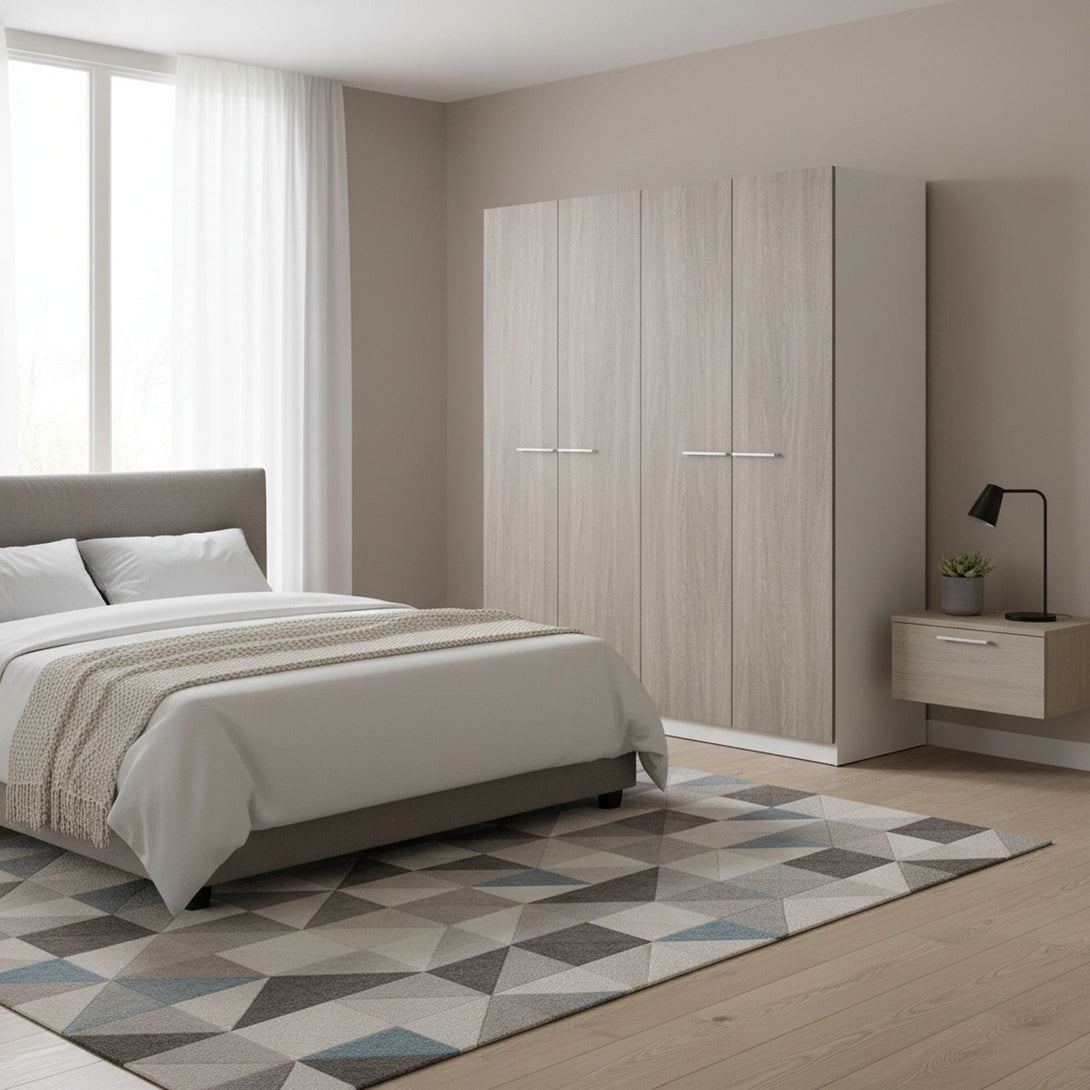 Waipoua Wooden Wardrobe - Grey Oak