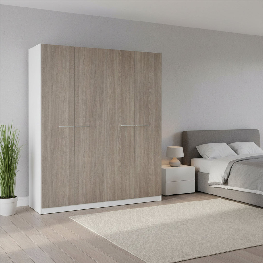 Waipoua Wooden Wardrobe - Grey Oak
