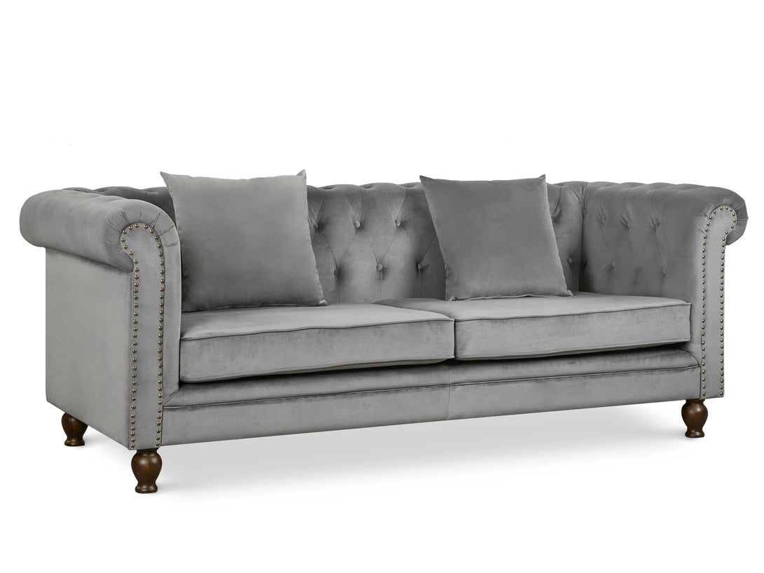 Treasurebox Vagas 3 Seater Sofa - Grey