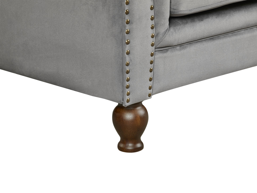 Treasurebox Vagas 3 Seater Sofa - Grey