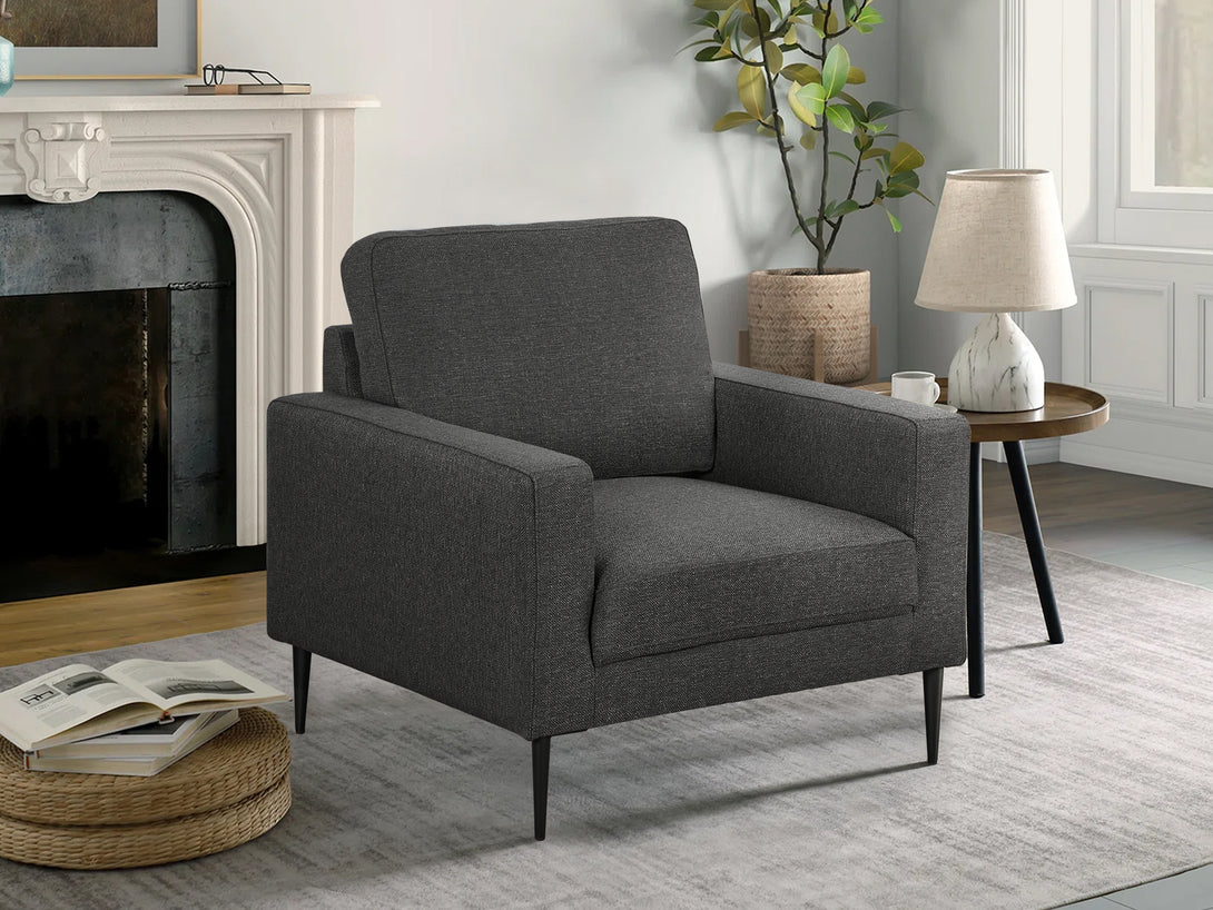 Treasurebox Toronto Occasional Fabric Chair - Dark Grey