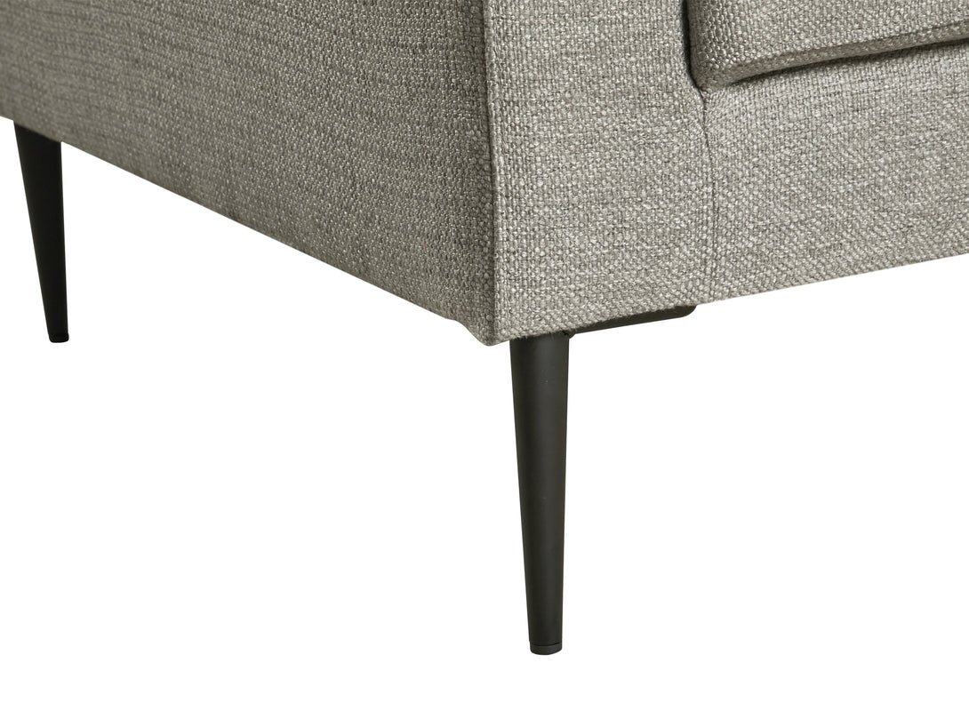 Treasurebox Toronto 2 Seater Fabric Sofa - Light Grey