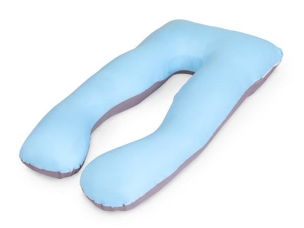 Pregnancy Maternity U-Shape Pillow - Blue + Grey