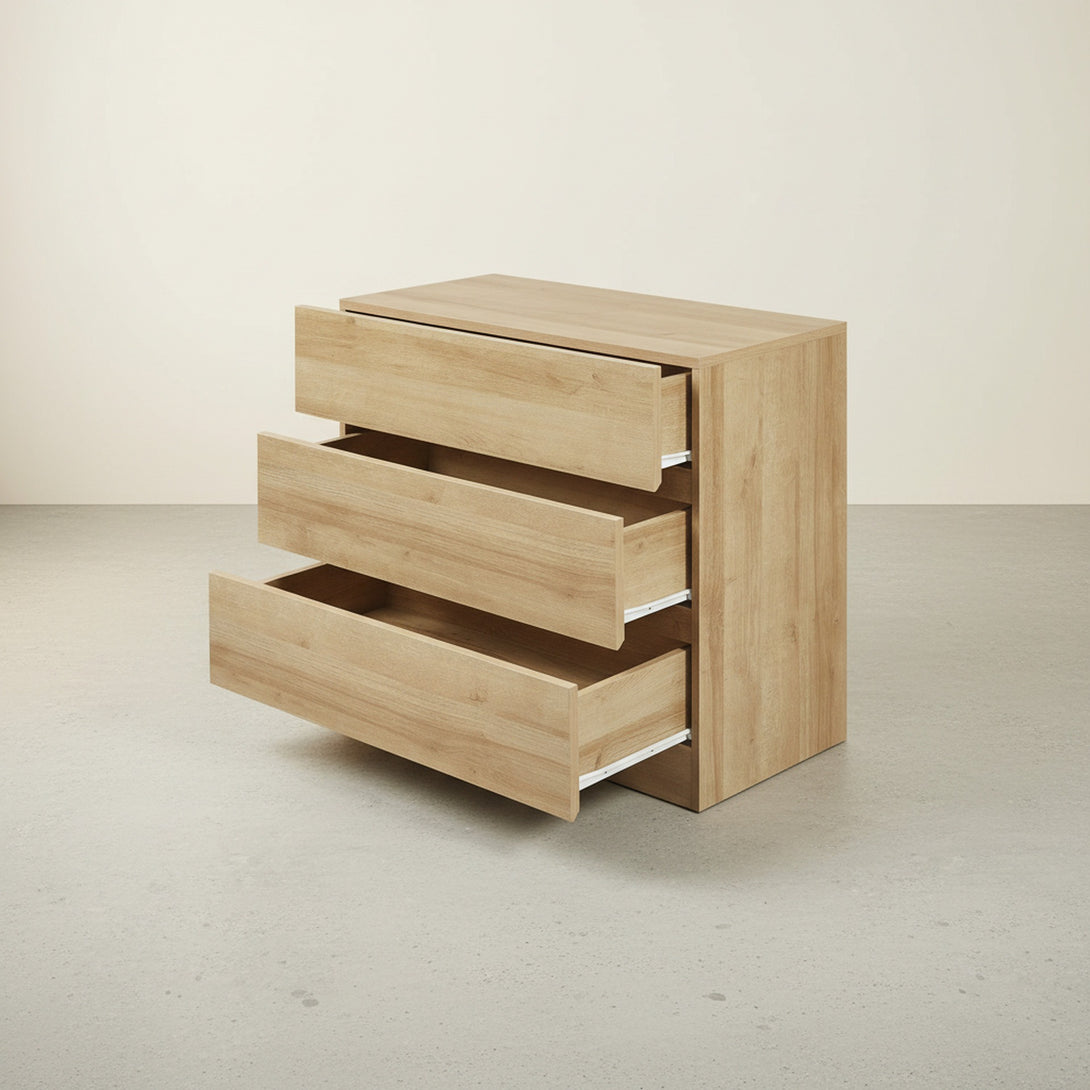 Harris 3 Drawers Tallboy - Oak