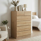 Harris 6 Drawers Tallboy - Oak