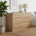 Harris 6 Drawers Low Boy - Oak
