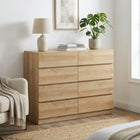 Harris 8 Drawers Low Boy - Oak