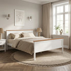 Kamet Queen Wooden Bed Frame - White