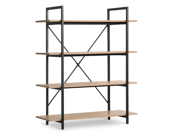 NATRON 4 Tier Bookshelf - Oak