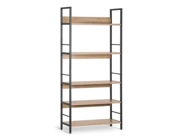 BIEL 5 Tier Bookshelf - Oak