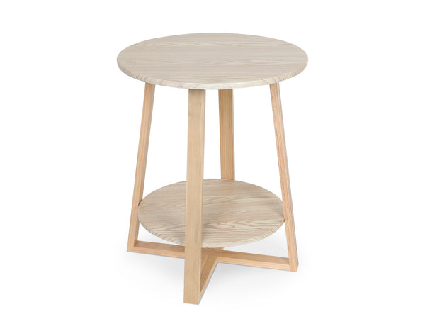 Andile Round Coffee Table Side Table - Oak